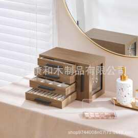 木质收纳盒珠宝珍珠项链戒指储物盒梳妆台首饰盒珍珠项链收纳盒