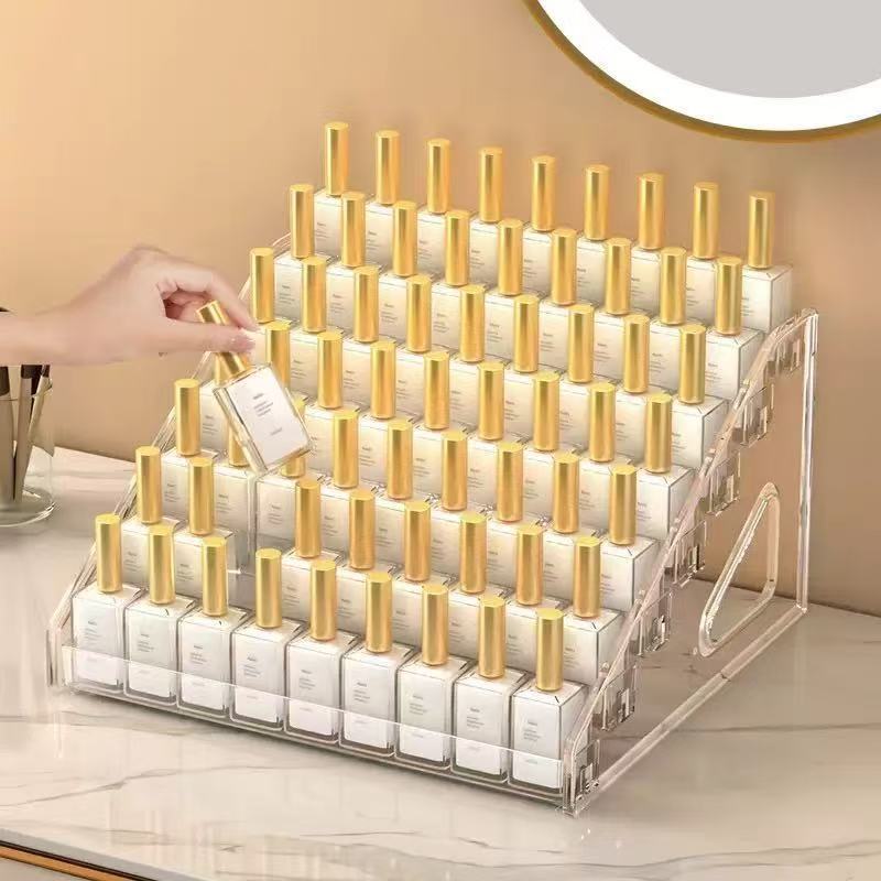 ネイル収納ケース多層透明マニキュア展示棚家庭用口紅化粧品マニキュア棚|undefined