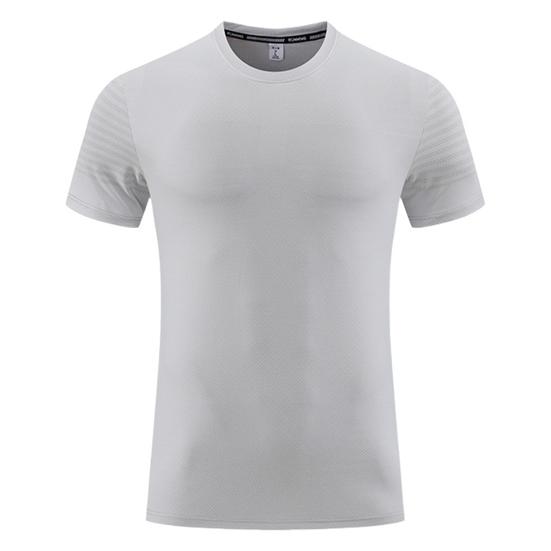 Nueva Camiseta de manga corta de secado rápido para hombre de seda de hielo de verano para correr entrenamiento de fitness ropa de pelota casual ropa deportiva de secado rápido para hombre
