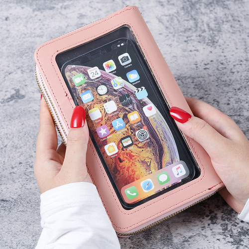 Wallet Women's Long Style  New European and American Double Zipper Large Capacity Clutch Bag Women's Wholesale Embroidered Mobile Phone Bag