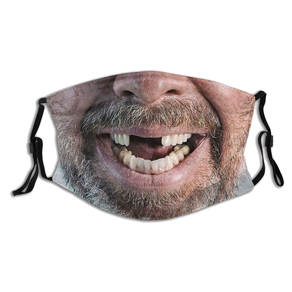 Mask for beard and missing teeth - see details