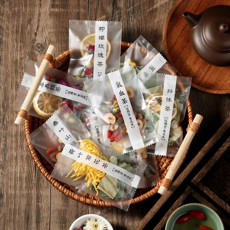 半透明磨砂水果茶花茶包装袋塑料密封封口袋养生茶机封袋厂家批发