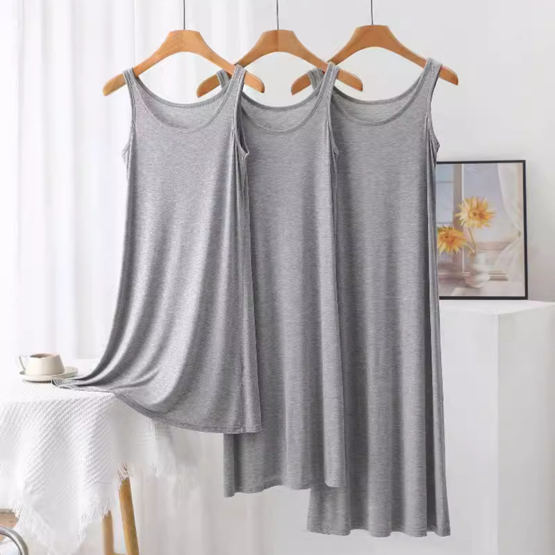 Modal Camisole Dress for Women, New Summer Style, Thin Base Dress, Nightgown, Tank Top, A-Line Dress