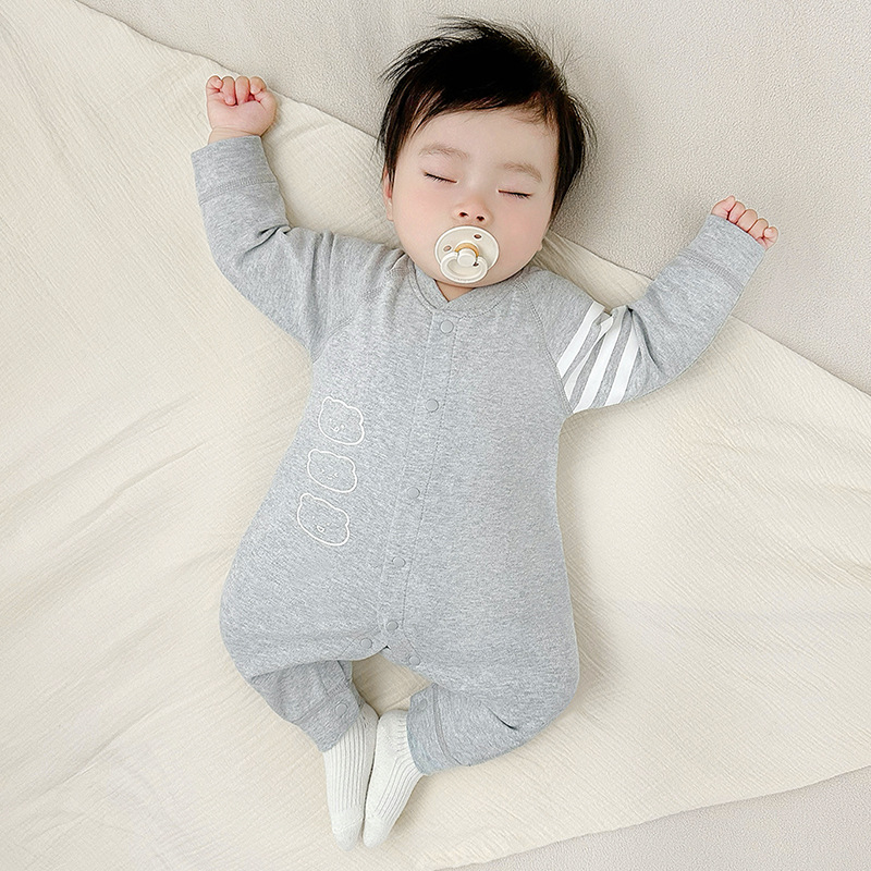Ropa de bebé de una pieza, primavera y otoño, ropa de recién nacido, hombres y mujeres, ropa de gatear, pijamas, mameluco para bebés