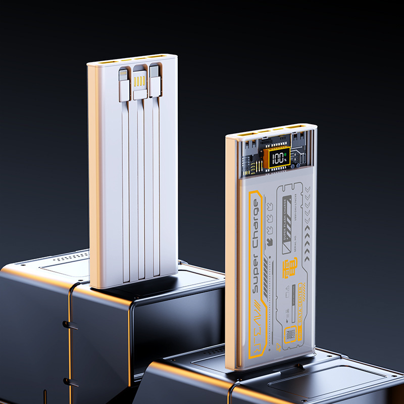 卸売りクロスボーダー3c認証透明機甲100wは三線フラッシュ充電50000大容量携帯電話共通電気を持っている|undefined