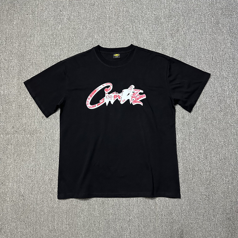 Corteiz verano nuevo diablo isla diversión carta impresión moda marca hombres y mujeres sueltos casual manga corta Camiseta cuello redondo