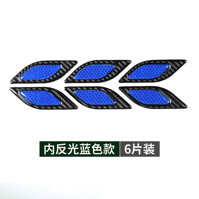 Texture, Fender Reflective Stickers, Hood | Body sticker - black-blue-6-pieces