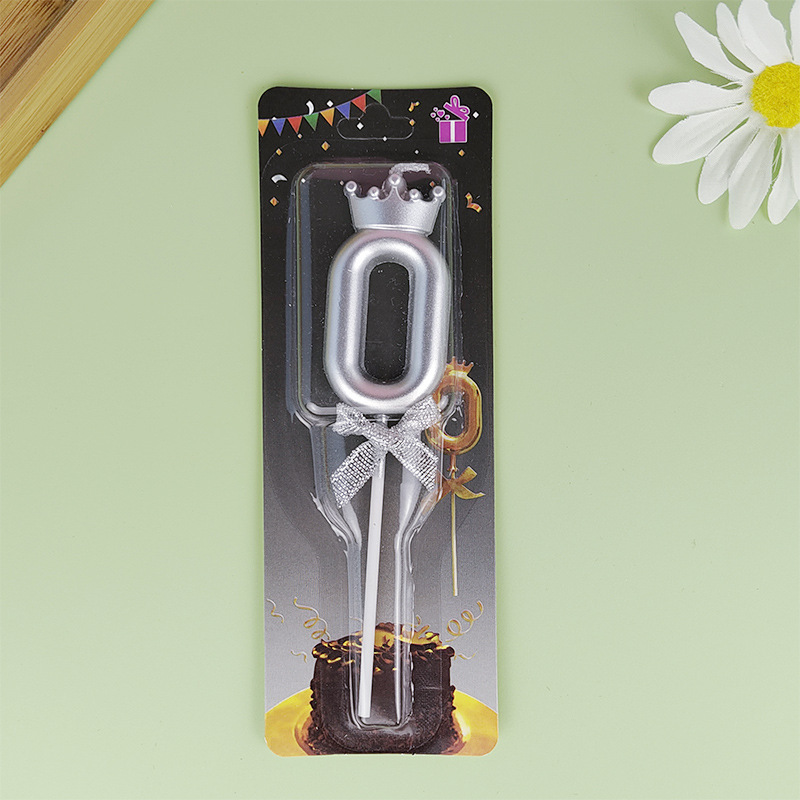 Velas digitales de corona de oro, velas de pastel de fiesta de corona de color, velas de cumpleaños para niños, adultos, en stock al por mayor