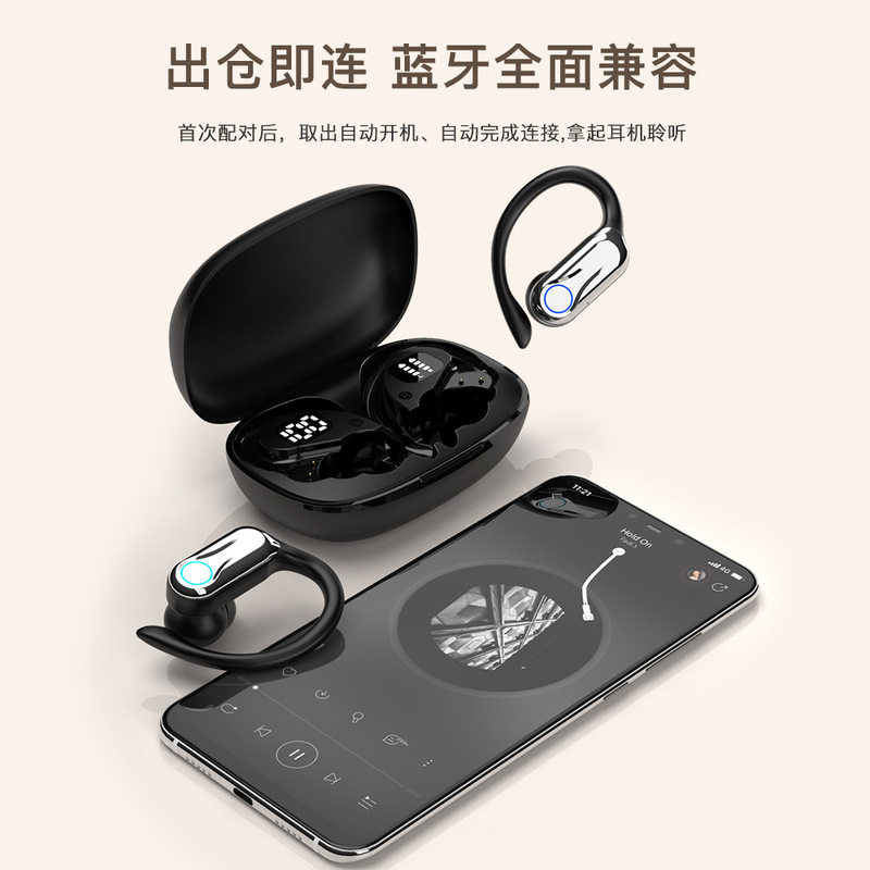 跨境亚马逊智能AI蓝牙耳机新款开放式挂耳式同声翻译耳机超长续航|undefined