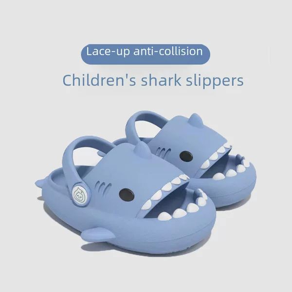 Shark Children's Slippers Summer Wear Anti-collision Boys Cartoon Cute Non-slip Slippers Baby Children's Hole Shoes Women