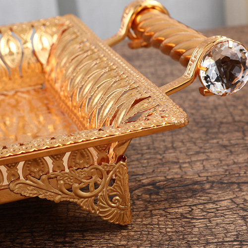  new high-end European style tray, household fruit tray, hotel ktv, fruit tray size alloy pastry tray