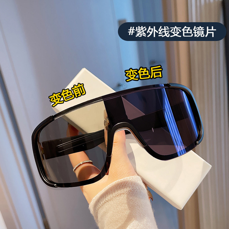 大框墨镜太阳眼镜防风防紫外线防尘护目男女变色眼镜骑行运动眼镜|undefined