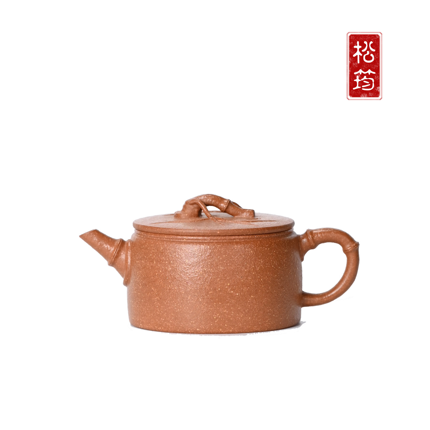 原矿降坡泥纯手工贴竹叶竹韵汉瓦小品自用宜兴紫砂壶泡茶壶130ML