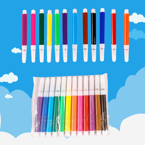 Children's Mini Graffiti Painting 3 Colors 6 Colors 12 Colors Watercolor Pen Set DIY Watercolor Pen Graffiti Toy Accessories Painting