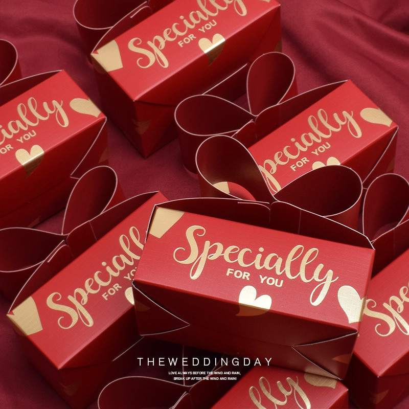 Wedding candy box Chinese wedding candy packaging gift box wholesale engagement candy bag ins style wedding souvenir box