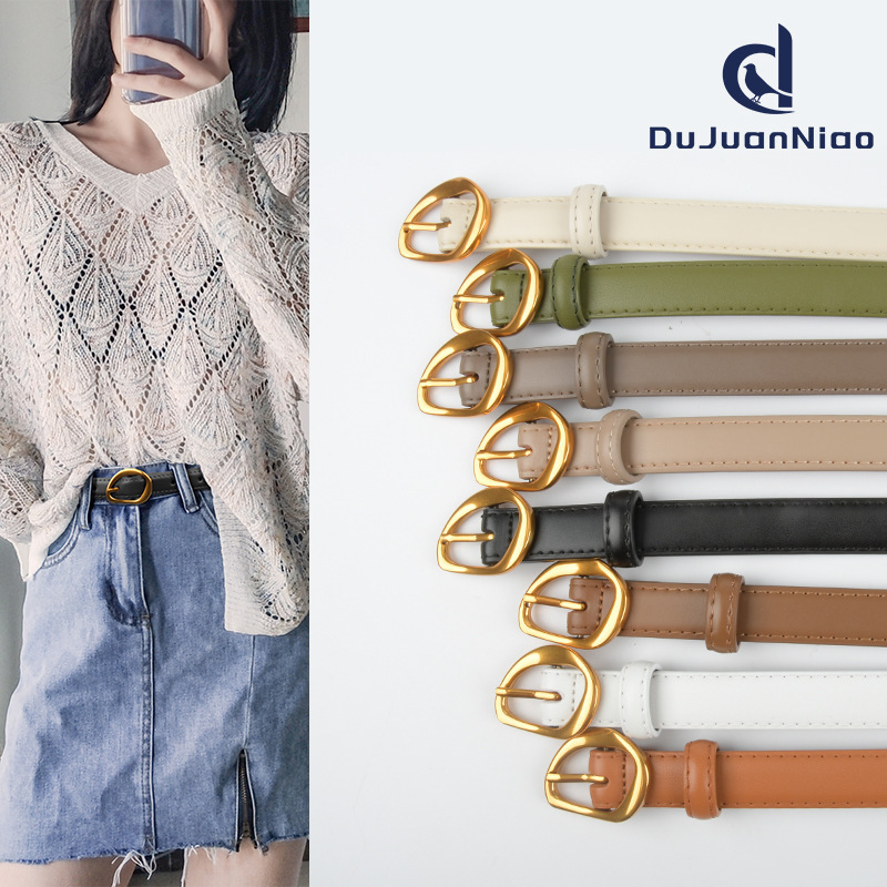 Vintage Leather Belt for Business Fashion, Paired with Jeans, Casual Denim Suits, and Skirt Pants, Women's Belt in Stock Vintage Leather Belt for Business Fashion, Paired with Jeans, Casual Denim Suits, and Skirt Pants, Women's Belt in Stock