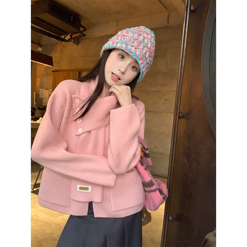 2026 new stylish knitted red coat, beautiful chic sweater, Christmas long-sleeved scarf top, autumn and winter Korean style 2026 new stylish knitted red coat, beautiful chic sweater, Christmas long-sleeved scarf top, autumn and winter Korean style