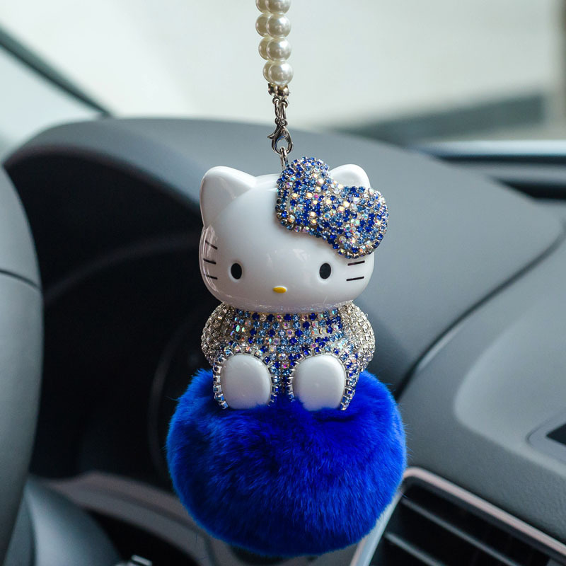 Katy colgantes de automóviles bolas de lana gatos KT colgantes de automóviles colgantes de automóviles artículos de decoración interior de automóviles red DIY
