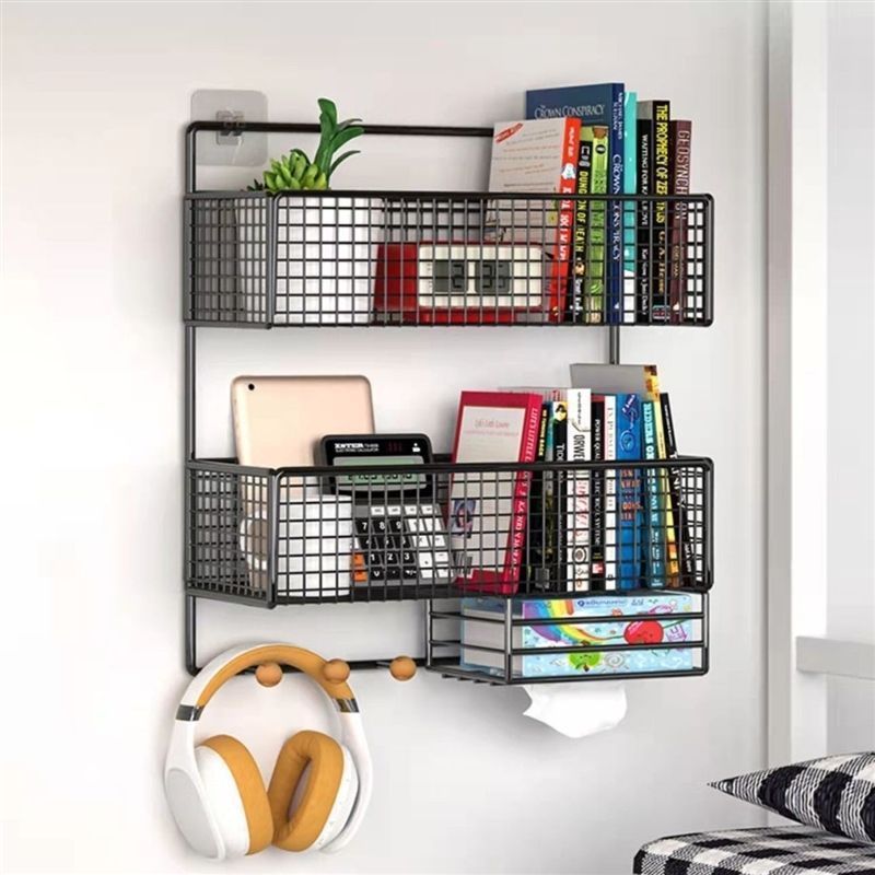 宿舍墙上置物架免打孔床头挂篮床上壁挂收纳好物学生寝室上铺神器