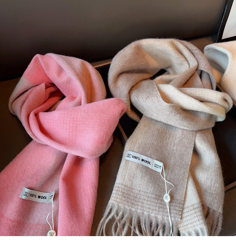 Wool100 % High-End-Schal aus reiner Wolle, doppelter Verwendungszweck, langer Schal, Damen-Herbst- und Winter-Reise, warmer Halsschutz, Halstuch_voghion.com