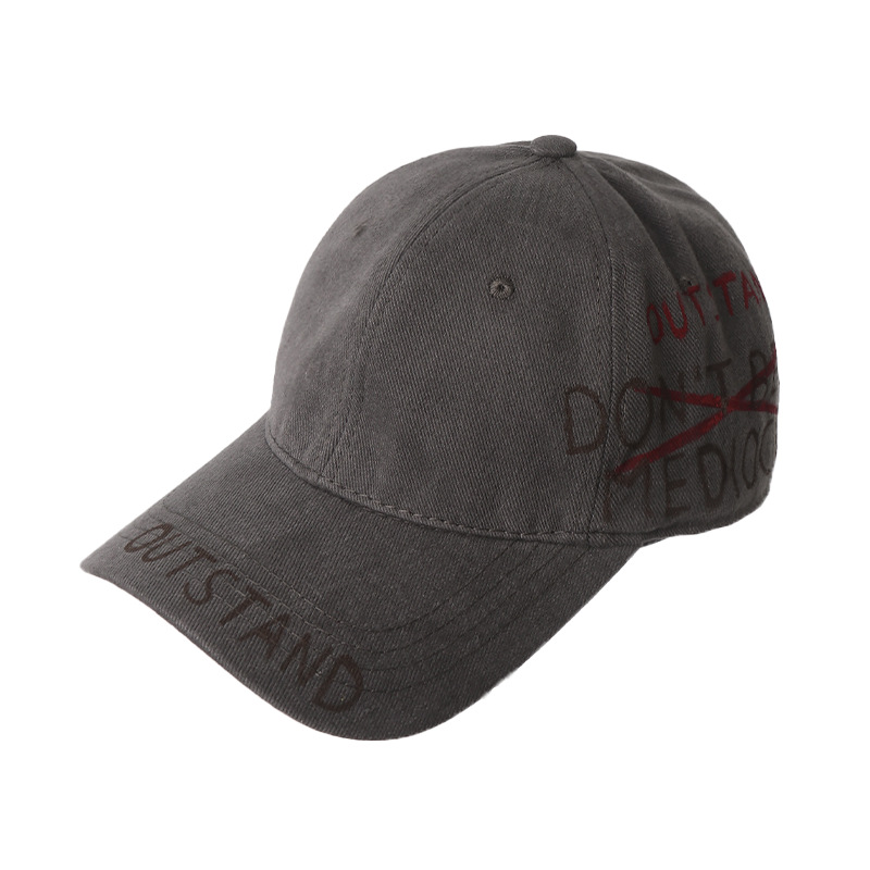 Retro americano lavado con agua para hacer viejas letras sombrero de béisbol para mujeres 2025 sombrero de boca de pato de nicho de calle