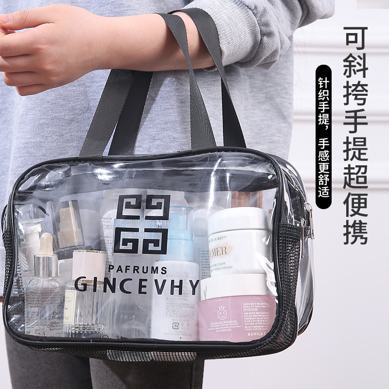 Bolsa de lavado de pvc, impermeable, separación seca y húmeda, bolsa de cosméticos portátil de gran capacidad, bolsa de almacenamiento portátil de baño de fitness de viaje