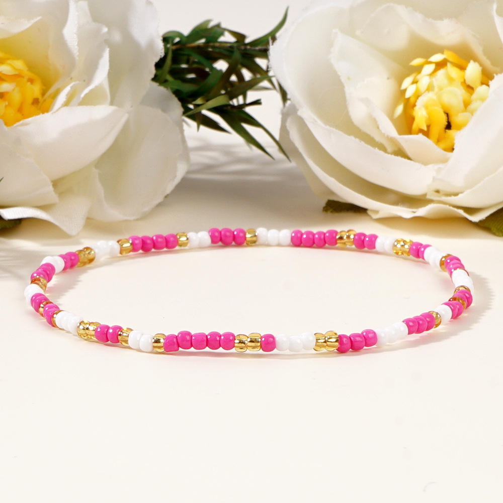 6g Weight Bracelets Classification Seed Bead Chain Material Beaded Chain Chain Type 1 Piece Quantity Holiday, Daily Occasion Seed Bead Material Geometric Pattern Women's Gender Casual, Simple Style Style Beaded, Handmade Craft Casual Simple Style Geometric Seed Bead Wholesale Bracelets 9