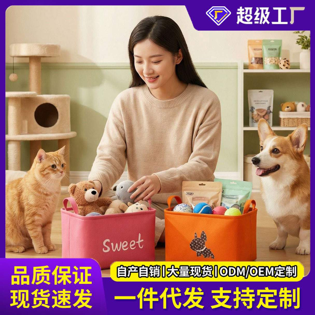 Home Clothes Storage Basket Fabric Desktop Storage Box Large Kitchen Snack Basket Storage Frame Storage Box