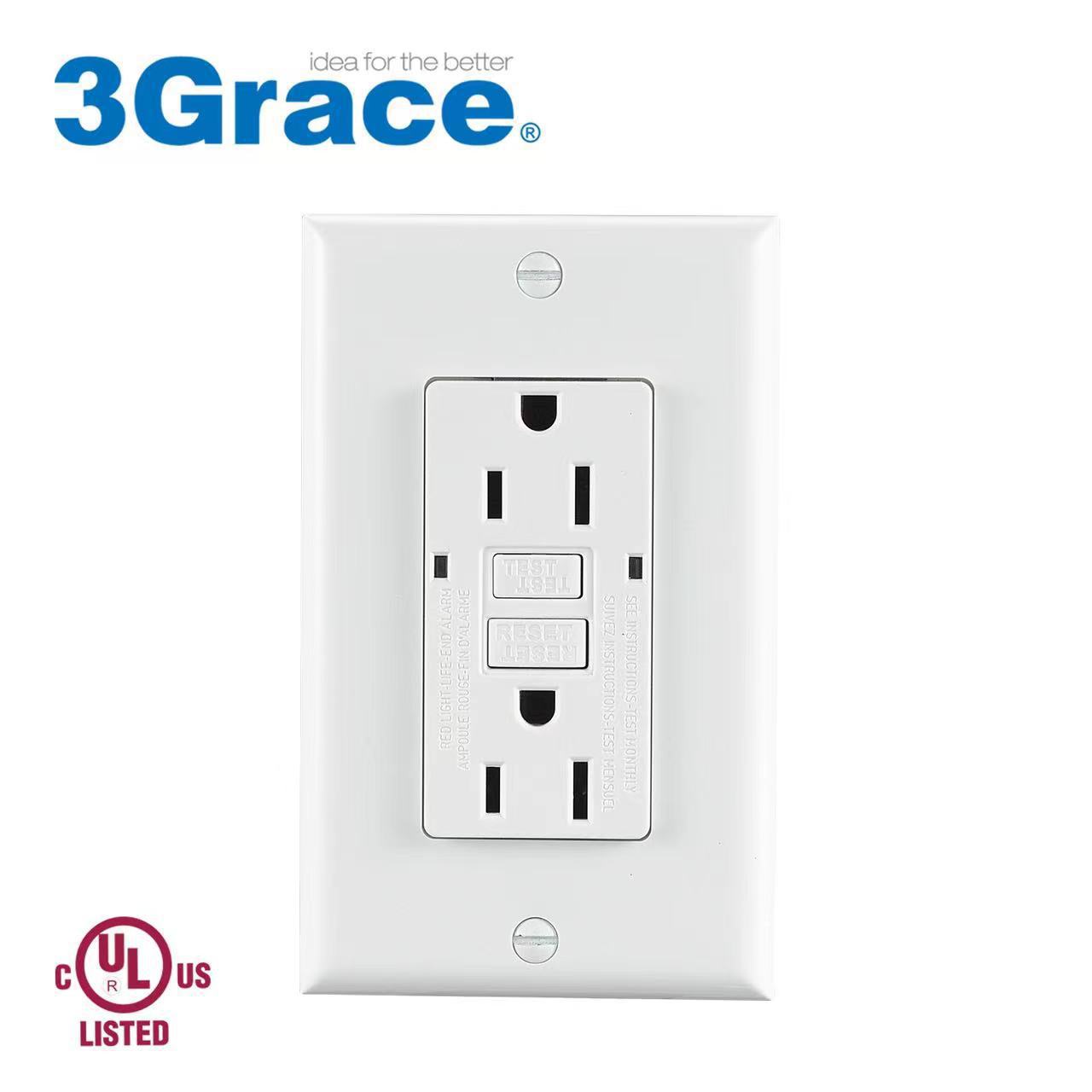 US美标 GFCI漏电保护插座 15A/20A 125V