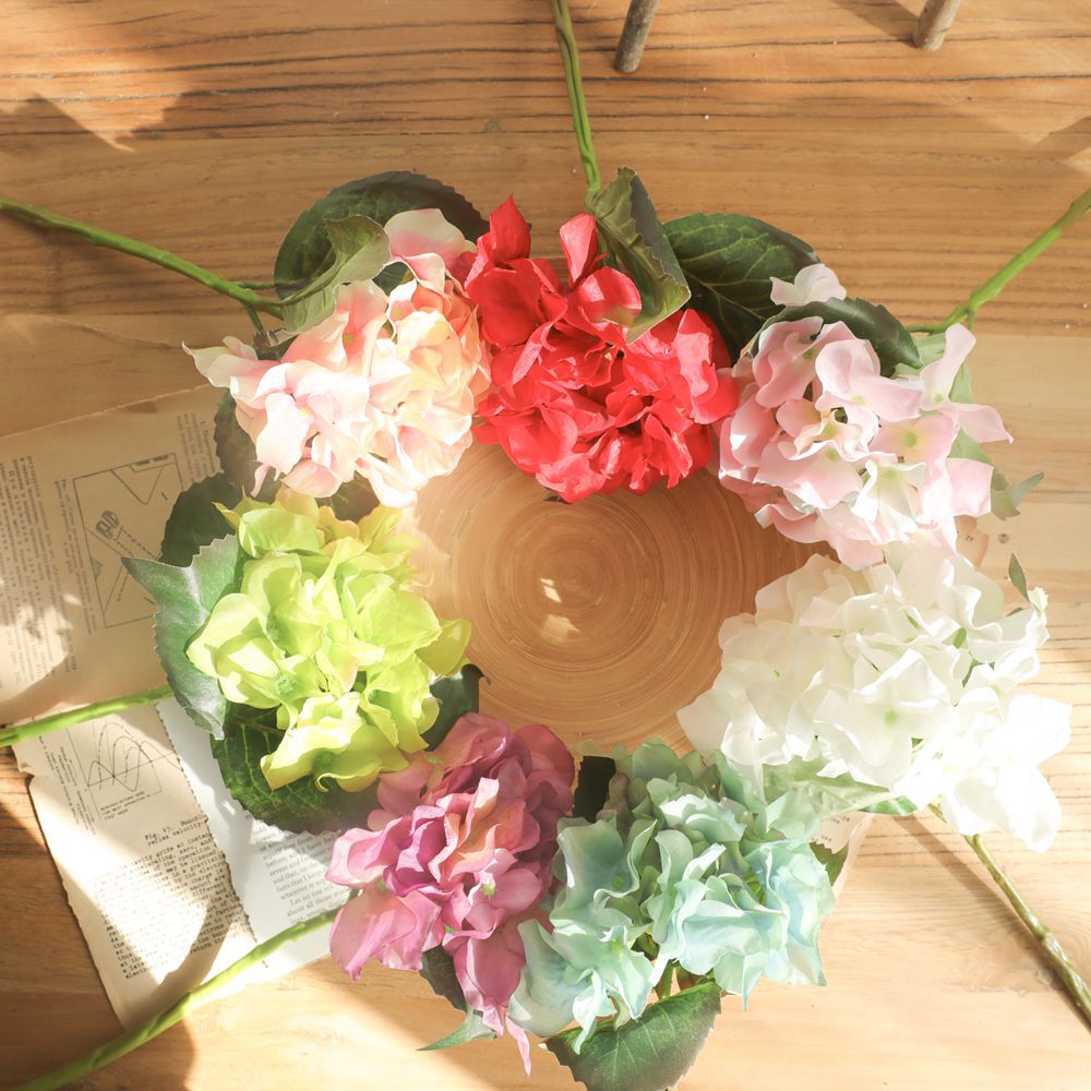 批發短枝繡球 仿真花廠家外貿假花出口婚慶路家庭裝飾品MW07353