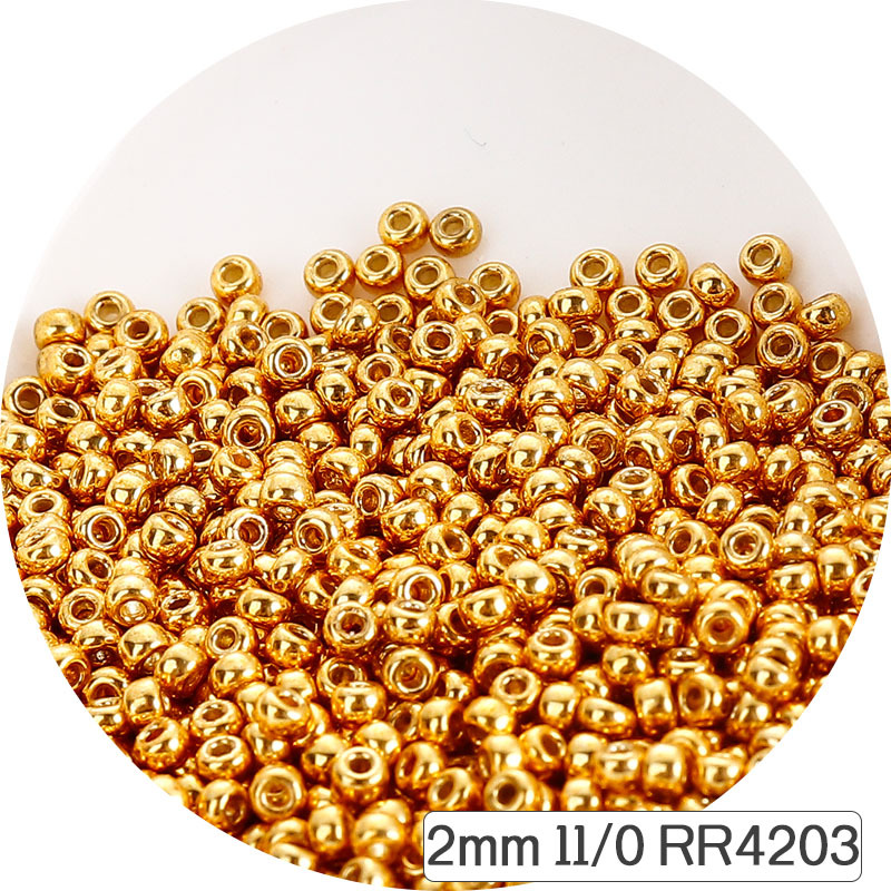 2mm miyuki/rr4203 deep gold/5g-500 capsules