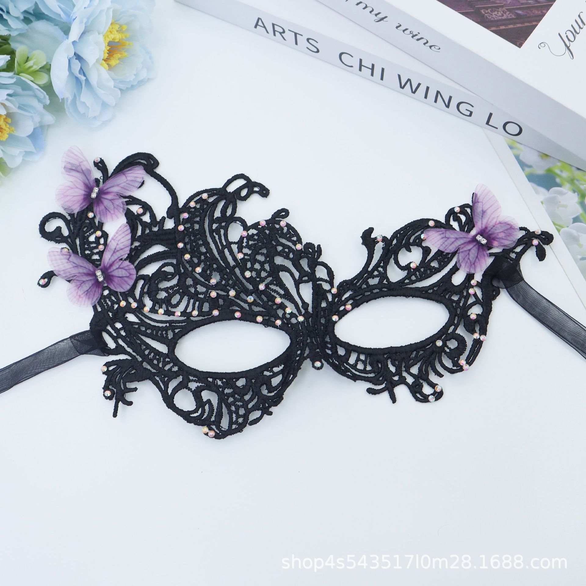 Ventas transfronterizas calientes de Halloween máscaras de encaje de Phoenix máscaras de rendimiento de máscaras sexuales de la reina