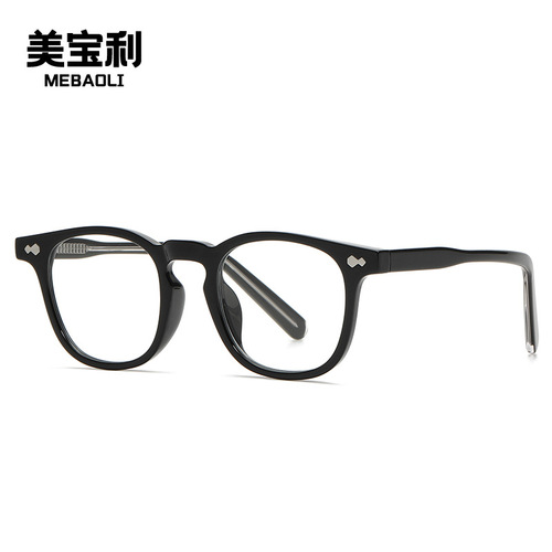 New A1933 Japanese classic black frame anti-blue light glasses for women, retro acetate legs with myopia frame for men