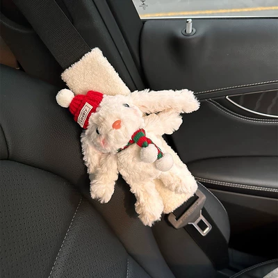 Cute Rabbit Car Seatbelt: Seat belt shoulder pad