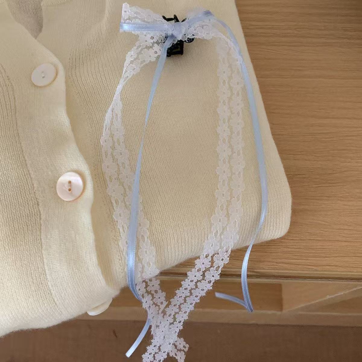 Dulce chica techo ~ Cinta dulce, lazo, cinta, horquilla, cabello trenzado, pinza de pico de pato, accesorios para el cabello, horquilla, puesto de un yuan