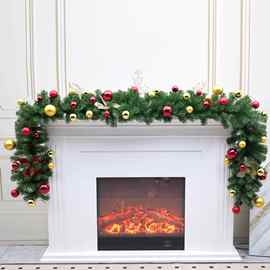 270cm绿色pvc圣诞藤条 300枝头250枝头220枝头圣诞装饰藤条批发