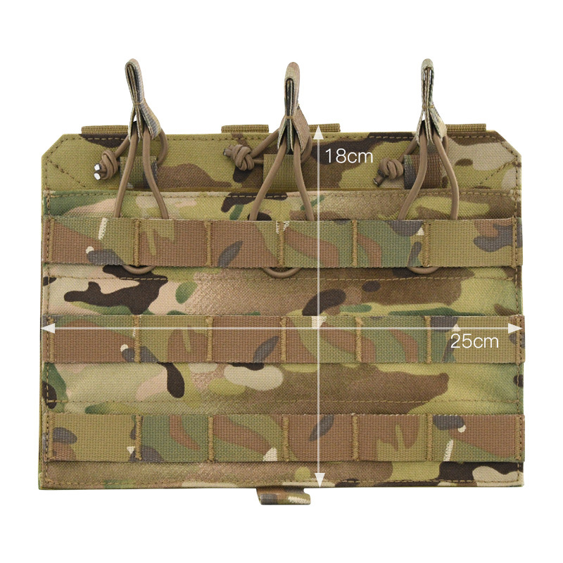 Cross-Border In-Stock Ak, M4 Magazine Pouch 1000D Nylon Tactical Gear Accessory Bag Molle Triple Magazine Pouch