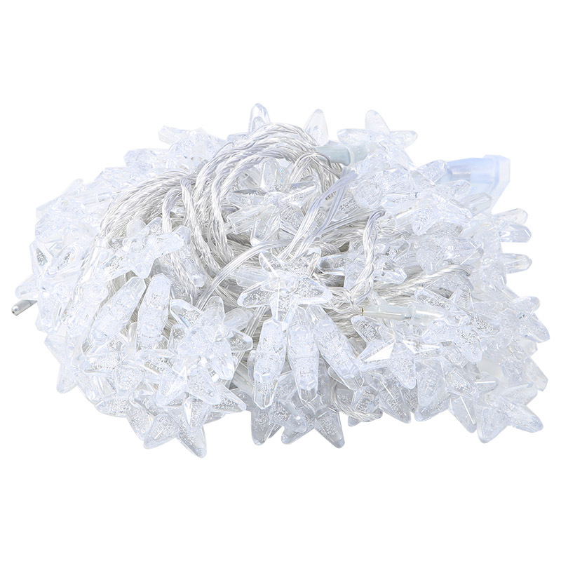 Nuevo LED burbuja estrella de cinco puntas Cadena de luz plug-in USB batería Luz de vacaciones al aire libre camping atmósfera decorativa Cadena de luz de colores