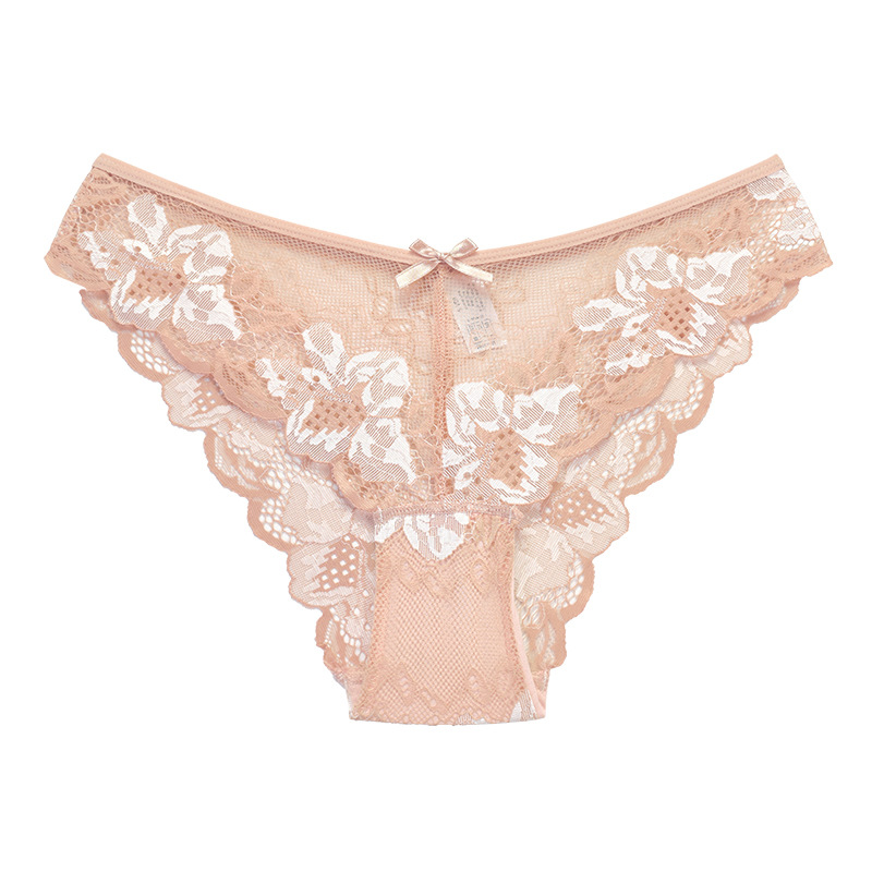 Sexy Style Flower Breathable Low Waist Briefs Panties