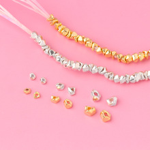 手工银迷你碎银子不规则隔珠极细DIY配件s925银手链项链女材料