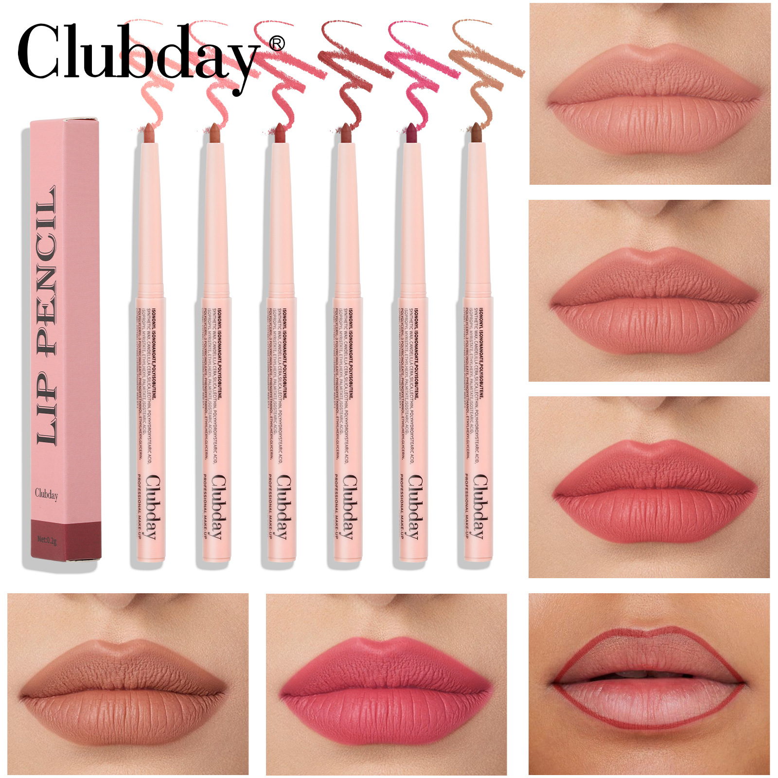 Cross-border makeup easy to apply, rotating lipstick pen not easy to smudge, matte natural lipstick, lip liner pen for export wholesale undefined