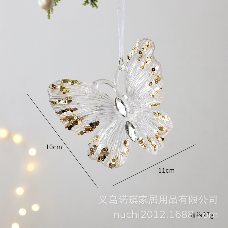 NUCHI クロスボーダー クリスマス装飾 アクリル クリスタル ペンダント スノーフレーク ガーランド クリスマスツリー 小さなペンダント|undefined