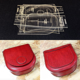 Handmade Leather diy Women's Shoulder Crossbody Bag Leather Bag Making Pattern Drawing Pattern Acrylic Template