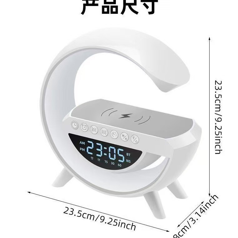 3401 Carga inalámbrica Bluetooth volumen de sonido despertador atmósfera multifuncional lámpara de escritorio lámpara de noche regalo de cumpleaños pequeño altavoz G