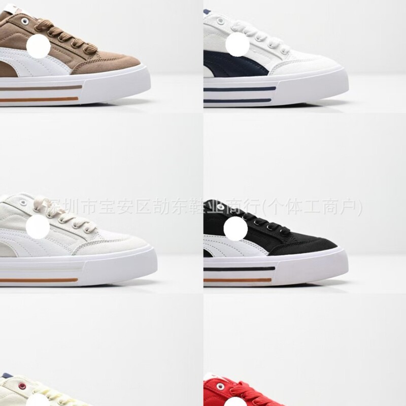 Putian Classic Biaojia Canvas Retro Pm Non-Slip Shock-Absorbing Tennis Style Versatile Casual Sports Low-Cut Sneakers White
