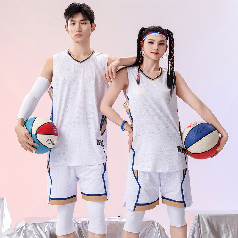 バスケットボールユニフォームスーツメンズカスタムバスケットボール服夏の学生チームゲームトレーニングチームユニフォームアメリカンジャージカスタマイズ|undefined