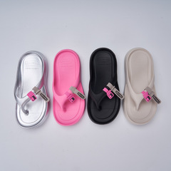 【】韓國！twatoe人字拖外穿夏厚底網紅夾趾踩屎感涼拖鞋