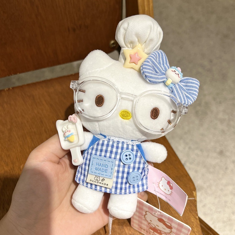 正版HelloKitty毛绒钥匙扣多姿多彩可爱百变穿搭猫猫玩偶包包挂件|undefined
