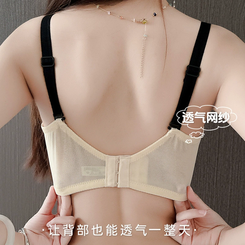 Plus-Size Ultra-Thin Support Bra Top, Adjustable Spring–Summer Underwear, Slimming Design