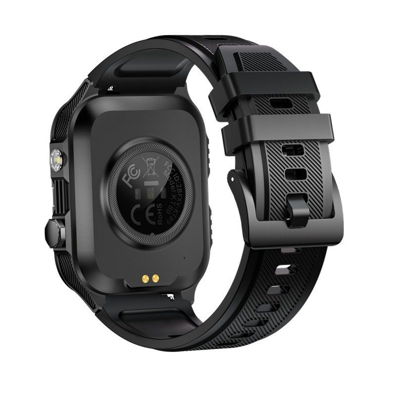 Smartwatch KT89 con ampio schermo da 1,96 pollici, chiamate Bluetooth, torcia a LED, orologio sportivo per attività all'aperto, unisex, stile business, lusso/sportivo._voghion.com
